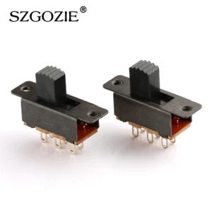 2 position 6 pin dip slide switches SS22F25-G7 defond slide switch 2P2T Vertical Slide Switch