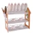 Import 2 Tier Wire Metal Wooden Pull out Kitchen Storage with Drainboard and Cutlery Cup Chrome Dish Drainer Rack with Tray from China
