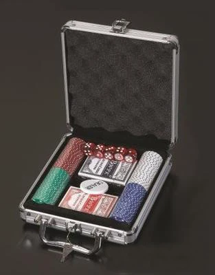 200 300 500 Poker Chips Case Set with Aluminum Carrying Case for Table Entertainment Games Casino Gambling Playing Poker game
