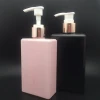 200ml 250ml plastic PETG pink black shampoo soap bottle with pump dispenser cosmetic packaging