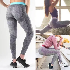 2017 Hot sale heart hip leggings sportswear for women bodybuilding grey slim sexy seamless yoga sports legging