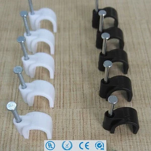 2017 Hot Sale Plastic Cable clip with Steel Nail