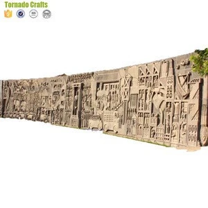 2017 Outdoor Fiber High Relief,on Sculpted Wall Panel Museum Decoration