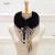Import 2018 new design girls lady rex rabbit fur scarf with silk ribbon scarf from China
