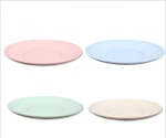 2020 Eco Friendly Top Seller Wheat Straw Dishes Plate Green Color Wheat Fiber Plates