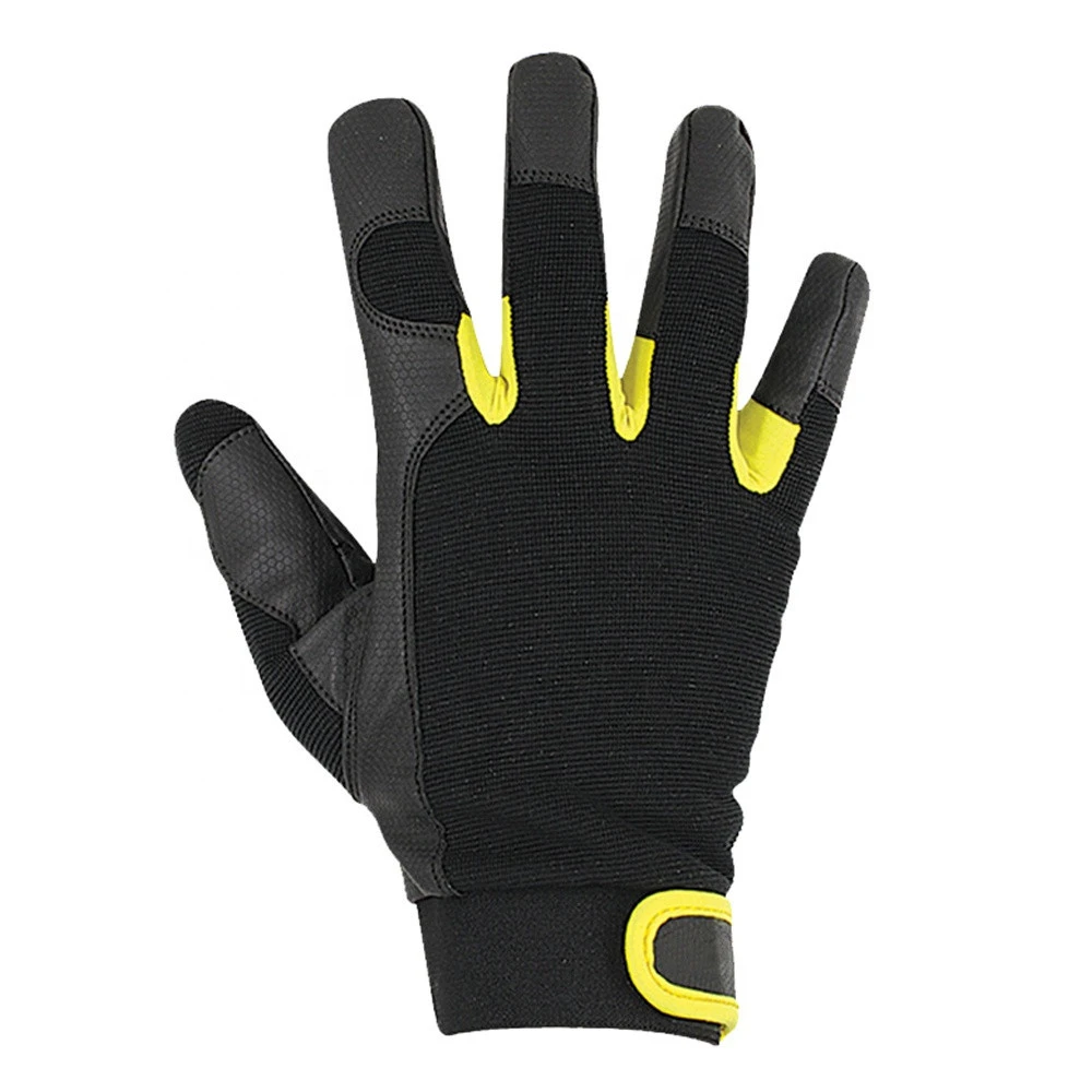 2020 new arrival hand protection work safety synthetic leather mechanics gloves