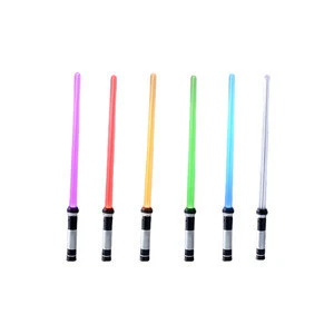 2020 New Arrivals Starwars Espadas Plastic Assorted Colors Glow Light Sound Space Double-bladed Lightsaber Kids Toy Christmas