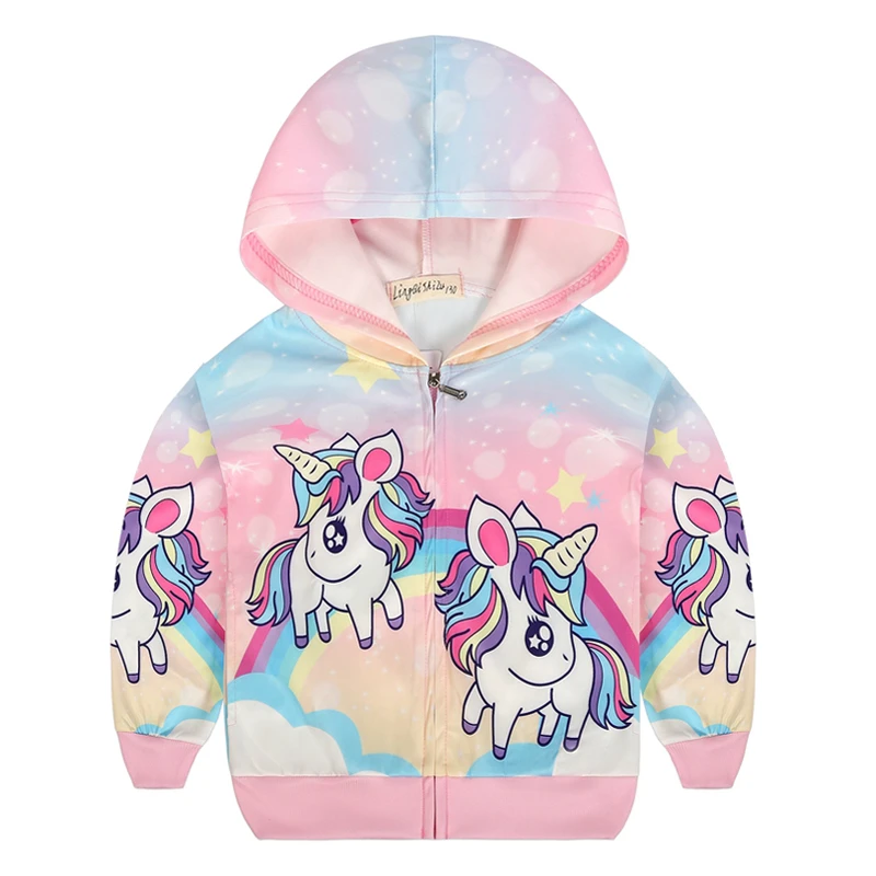 2020 New Baby Girl Unicorn Jacket For Girls  Autumn Cute Christmas Party Outerwear Clothes Coats Children 3797