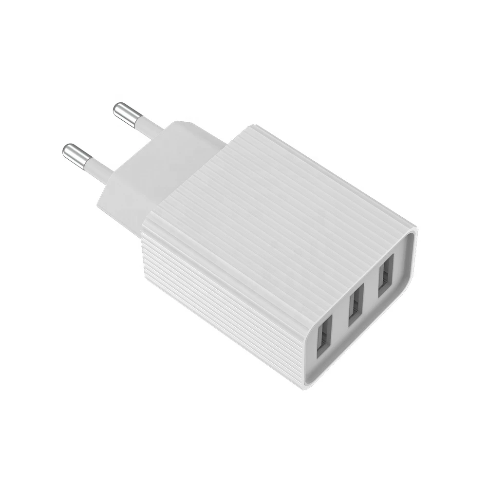 2020 Universal Fast Charger 3 USB Port Travel Adapter 3.1A With EU Plug