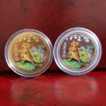 2020 Year of The Rat Commemorative Coin Chinese Zodiac Souvenir Coin Silver Plated Coins plated