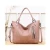 Import 2021 elegant Large Capacity PU Tote Bag Ladies Fashion Rivet Brown Soft Leather Shoulder Luxury Hand Bags from China