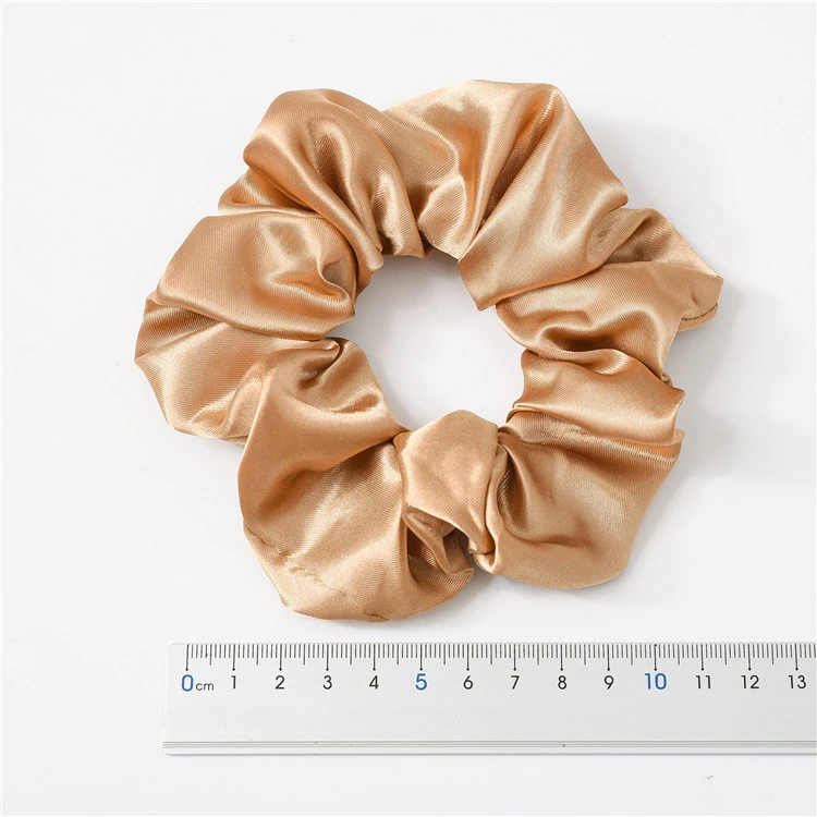 2021 New Women Elegant Solid Color Silk Crude Elastic Hair Bands Ponytail Holder Scrunchie Rubber Bands Fashion Hair Accessories