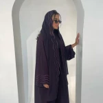 2024 new autumn style womens Arabic abaya exquisite embroidery embroidered abaya with headscarf for Muslims