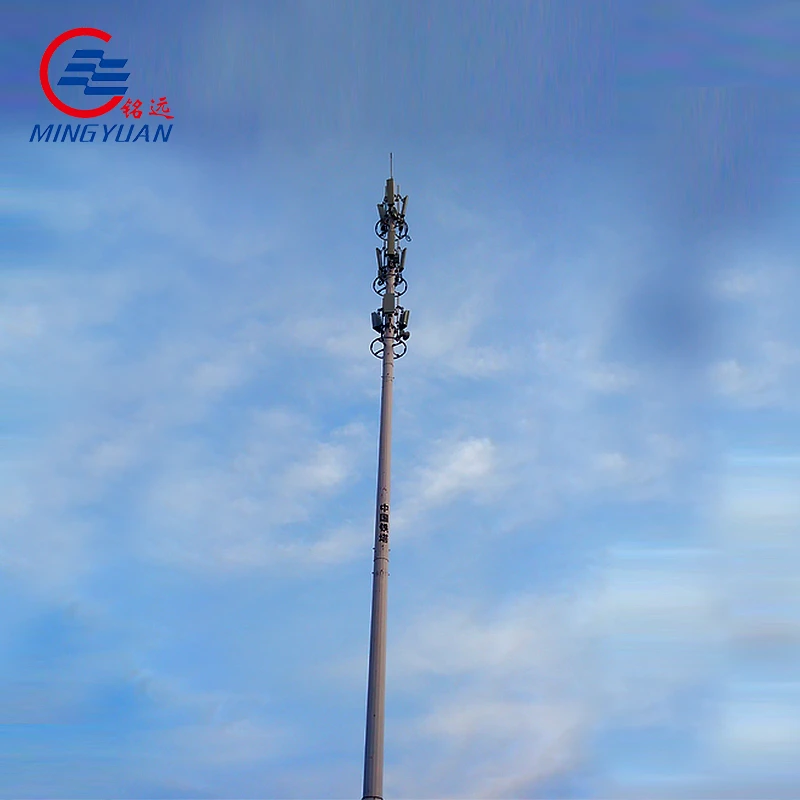20m-50m telecommunication monopole tower