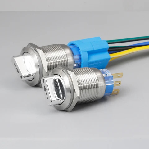 Buy 22mm Led Light Metal Rotary Selector Switch On Off 1no 1nc 2no 2nc ...