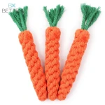 24cm Bright Color Cotton Rope Toy Chew Dog Knot Carrot Toy