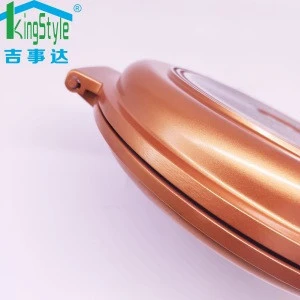 24cm Chinese wholesale non-stick less oil twin fry pan, square electric fry pot