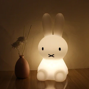 28cm Miffy Rabbit LED Night Light for Children Baby Bedroom LED Night Lamp Cartoon Decorative Light Children Sleeping Lamp
