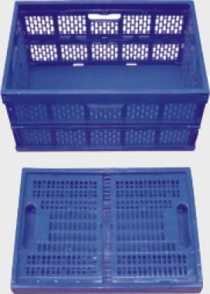 3 Plastic folding crate plastic fruit crates plastic collapsible storage basket without handle