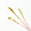 304 stainless steel cutlery pink gold flatware set for wedding