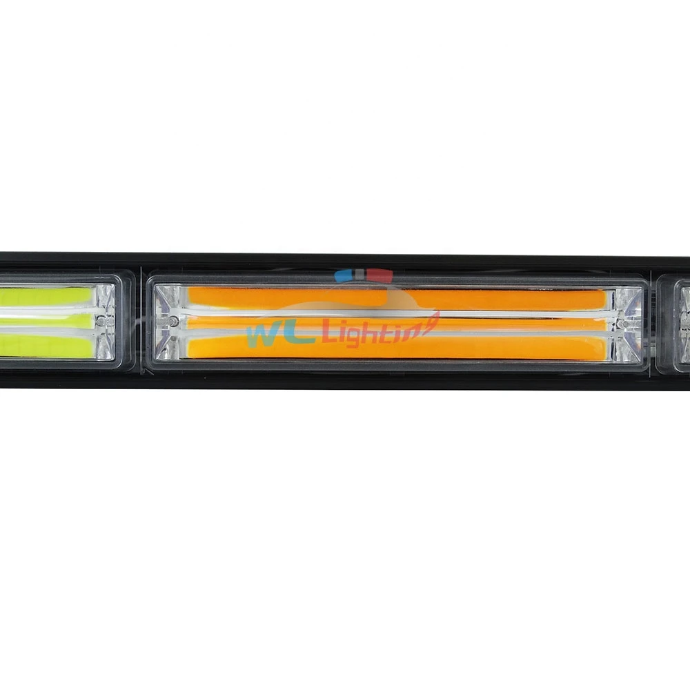 31.5" 50w Stick Strobe Light Bar White Amber COB LED Traffic Advisor Emergency Warning Flashing