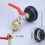 Coarse Thread Connectors, Replacement Valve Fitting Parts Brass Hose IBC Tank Tap Adapters