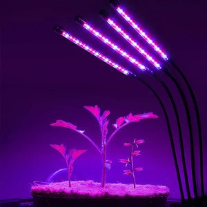 360 degree 80pcs leds 4 Arms Dimmable Led Plant Growth Light  Flexible Desk Clip Plant Grow Led Light