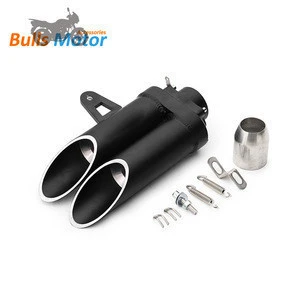 370mm  Universal Aluminium alloy TOCEs style exhaust pipe muffle motorcycle parts for akrapovics/ktms/hondas