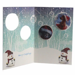 3d holidays pop up greeting card for promotion in paper craft from Chinese supplier