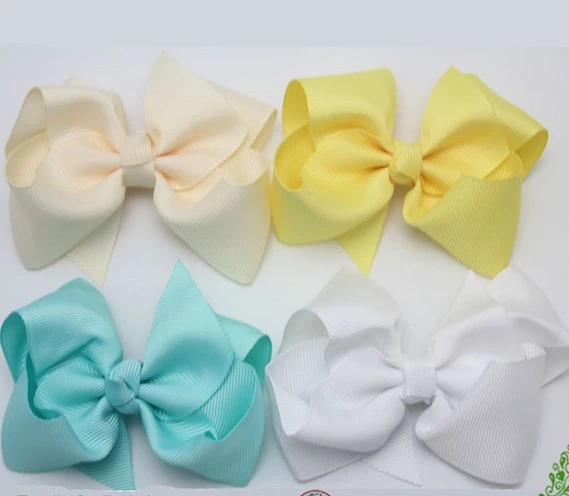 4 inch grosgrain ribbon hair bows with alligator clips