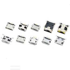 50PCS/BOX 10 Models Each 5PCS Micro Female USB Connector Usb Jack Socket Female For MP 3 4 5 Other Mobile Accessories