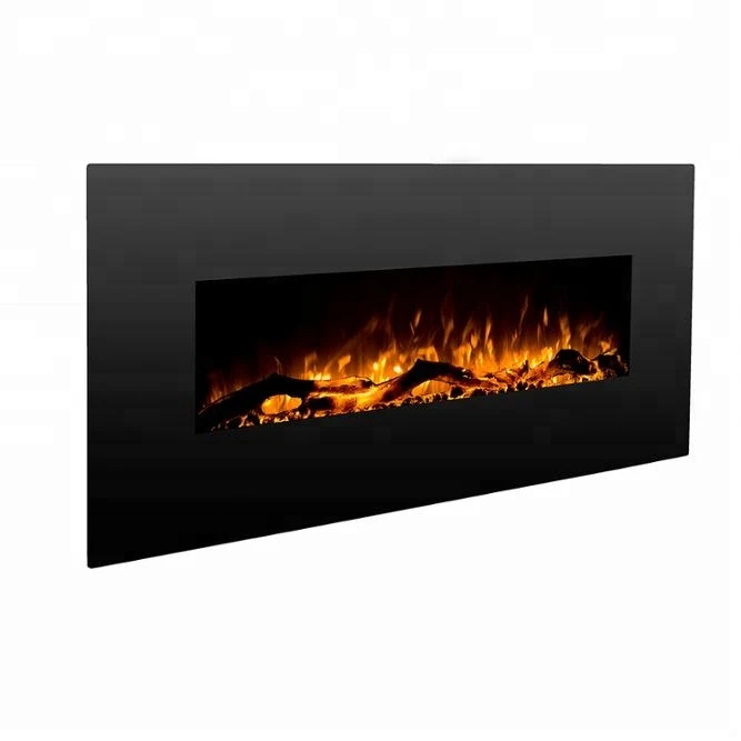 60&quot; glass indoor wall mounted led  log insert electric fireplace READY TO SHIP