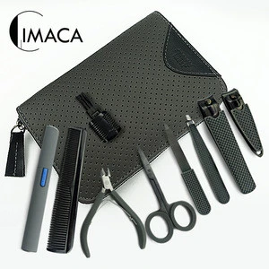 6.38 inch stainless steel 8pcs nail care manicure pedicure set professional manicure tools set for men
