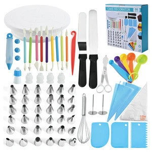 66PCS Home Party DIY Kids Cake Decoration Tools Set Baking Pastry Cake Tools Accessories Cake Decorating Supplies