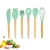 Import 6pcs Mint Color Wooden Handles Silicone Baking Spatula Tools Set from China