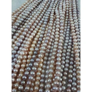 7-8/8-9/9-10mm Top Quality Dyed AAA Edison Baroque Oval Pattern Loose Pearl