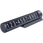 7 ABTQQ OEM Logo Aluminum Alloy Anti Sunshine Notification Temporary Parking Card For Automotive Interior Accessories
