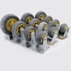 8 inch 500kg Heavy Duty Pneumatic Gray High Elastic Rubber Casters Heavy Duty Industry Casters Wheels