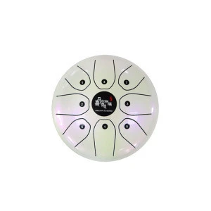 8 inch pearl steel tongue drum set natural musical note with C D E F G A B C percussion Instrument with drum case and mallets