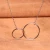 Import 925 simple silver interlocking two circles necklace N10044 from China
