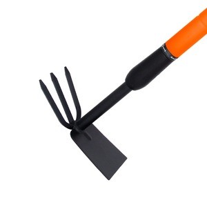 94705 Multifunction Double Use Steel Handle Flexible Gardening Cultivator Weeding Hoe with 3 Tines Fork