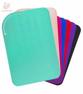 9x6.5 inch Heat Resistant Silicone Travel Mat for Hair Straighteners, Curling Irons, Flat Irons and Other Hot Styling Tools