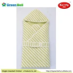 Adjustable 100% cotton pink swaddle blanket infant baby wrap sleeping bag