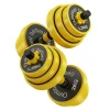 Adjustable Dumbbells 44 or 66 Lbs Weight Set Dumbbell Barbell 2 in 1 Home Gym Equipment for Men and Women