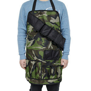 Adjustable Durable Camouflage Tactical Work Chef BBQ Apron with Multi-pockets