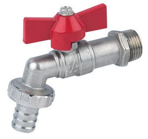 Aluminium valve Handle DN15 nickel plated ce approved brass water bibcock in yuhuan