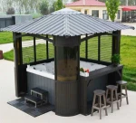 Aluminum Alloy Frame Garden Heat -resistant Outdoor PVC SPA Gazebo