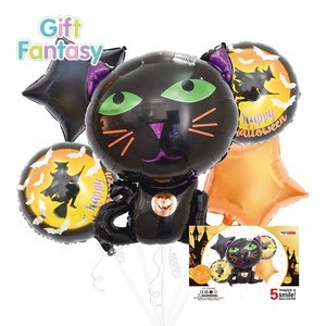 Amazon high quality  Halloween spider/Bat/Pumpkin/Cat/Wings/Ghosts set  balloon, Foil helium Party Halloween Balloons sets globos