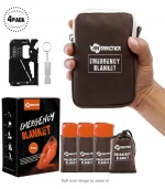 Amazon Hot Sale Survial Gear Mylar Rescue Outdoors Camping Thermal Blanket First Aid Kits Emergency Blanket