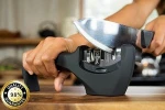 Amazon Hot Sell New model 3 Stages Non slip Rubber handle Knife Sharpener